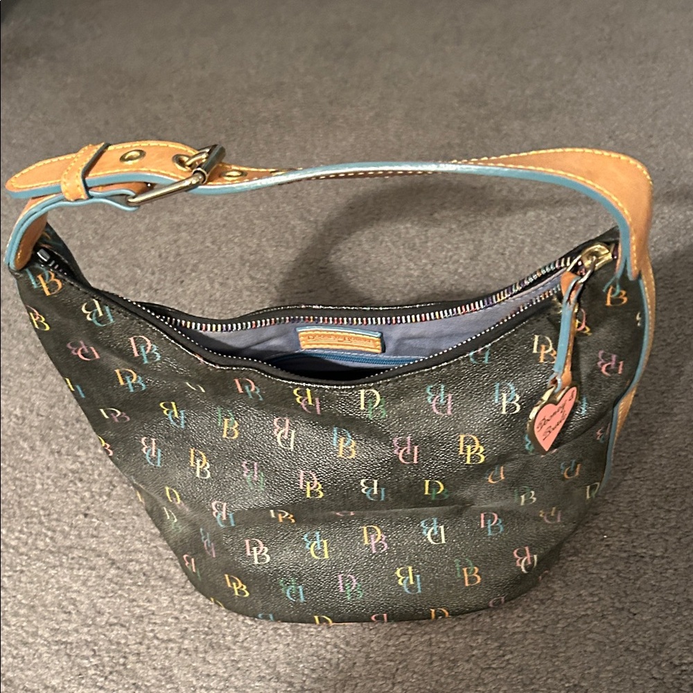 Dooney & Bourke Black Multicolor Hobo Bag
